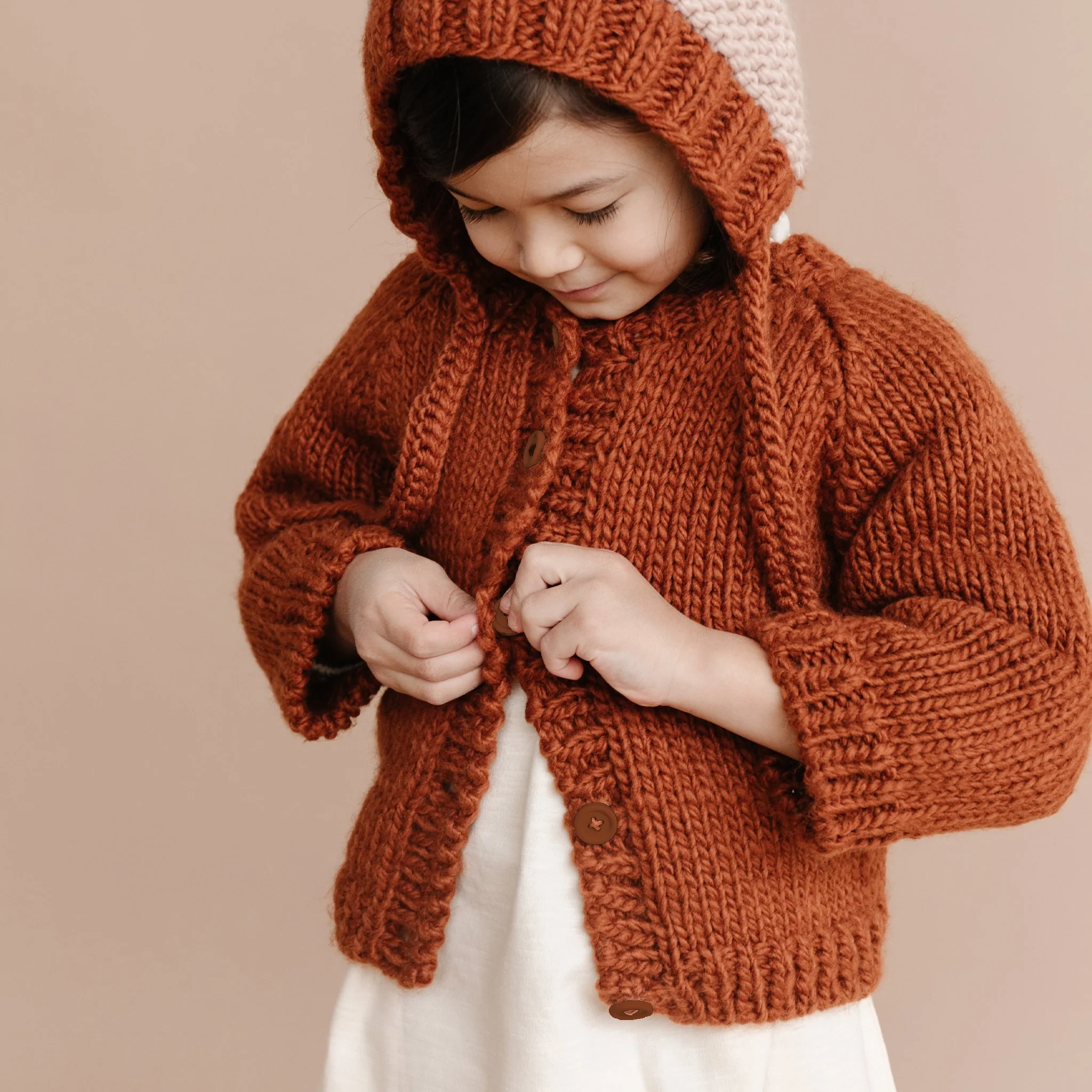 Classic Cardigan, Cinnamon - Image 3