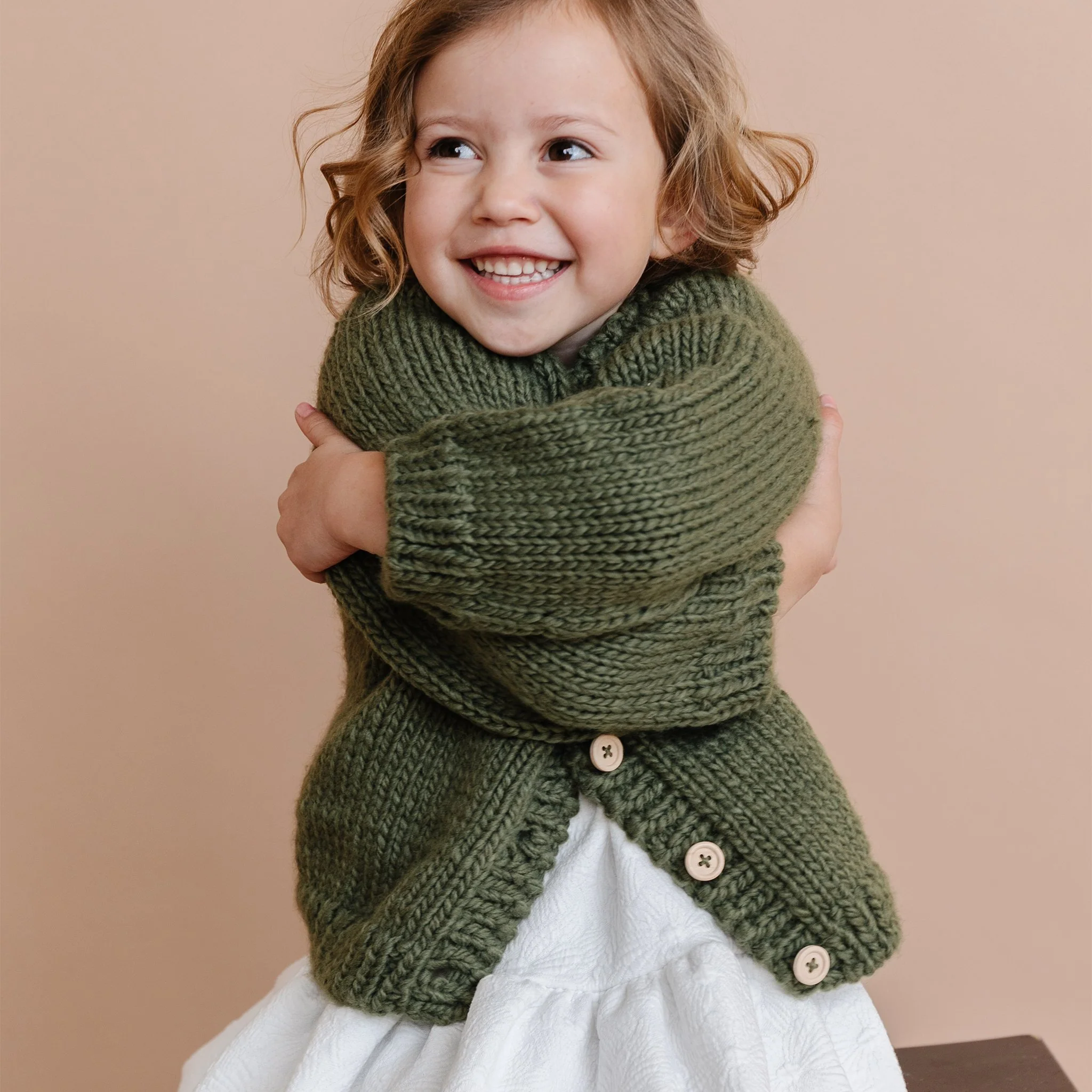 Classic Cardigan, Olive - Image 3