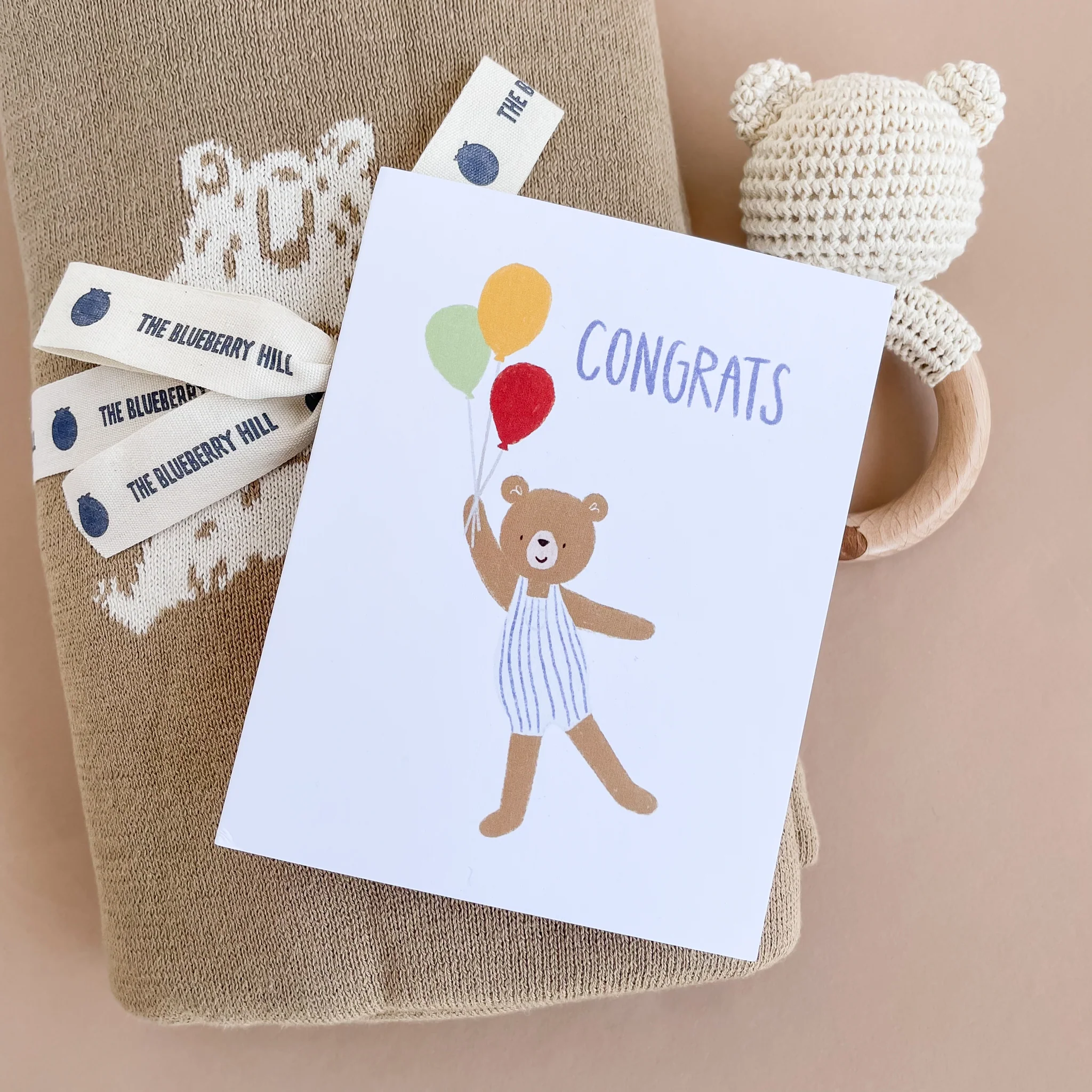 Congrats Balloon Bear Greeting Card - Image 3