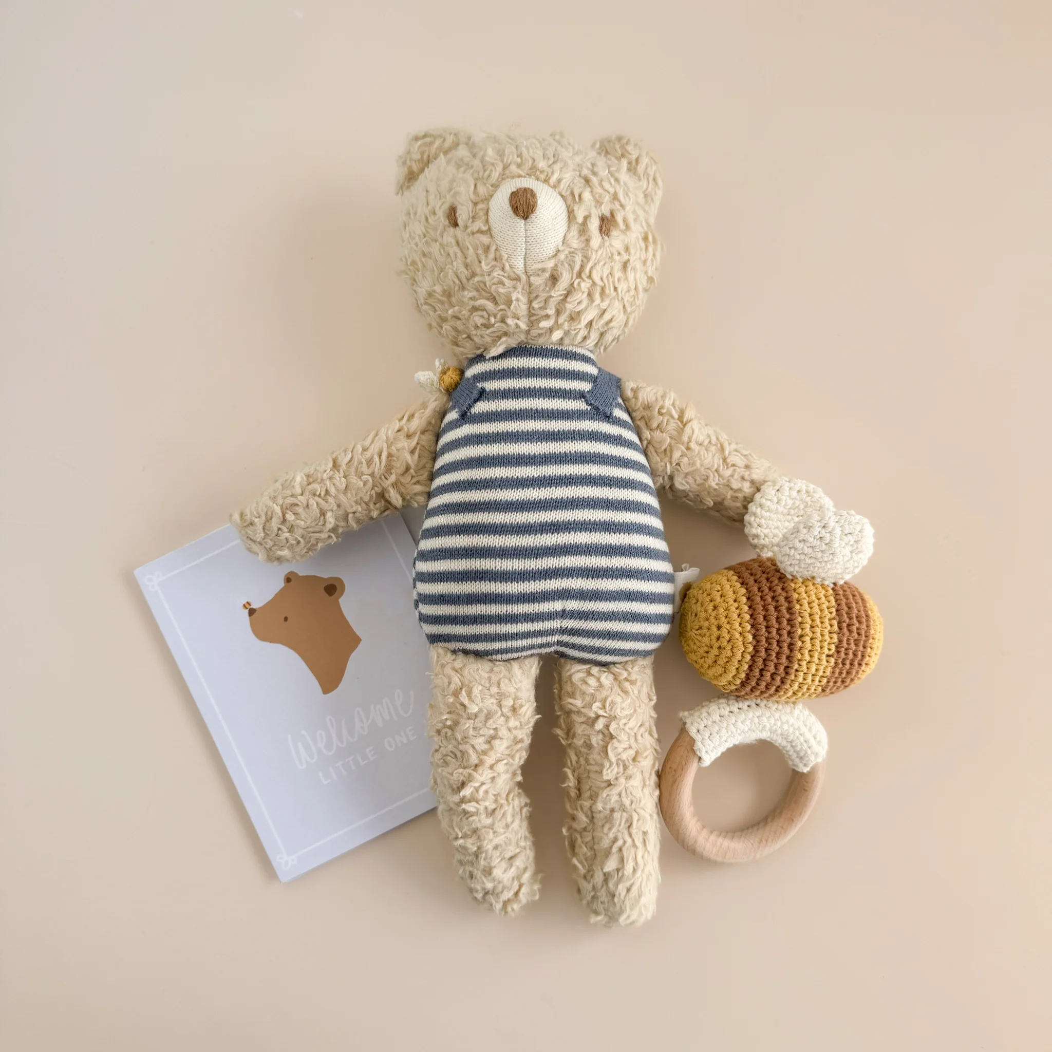 Cotton Crochet Rattle Teether Bee - Image 3