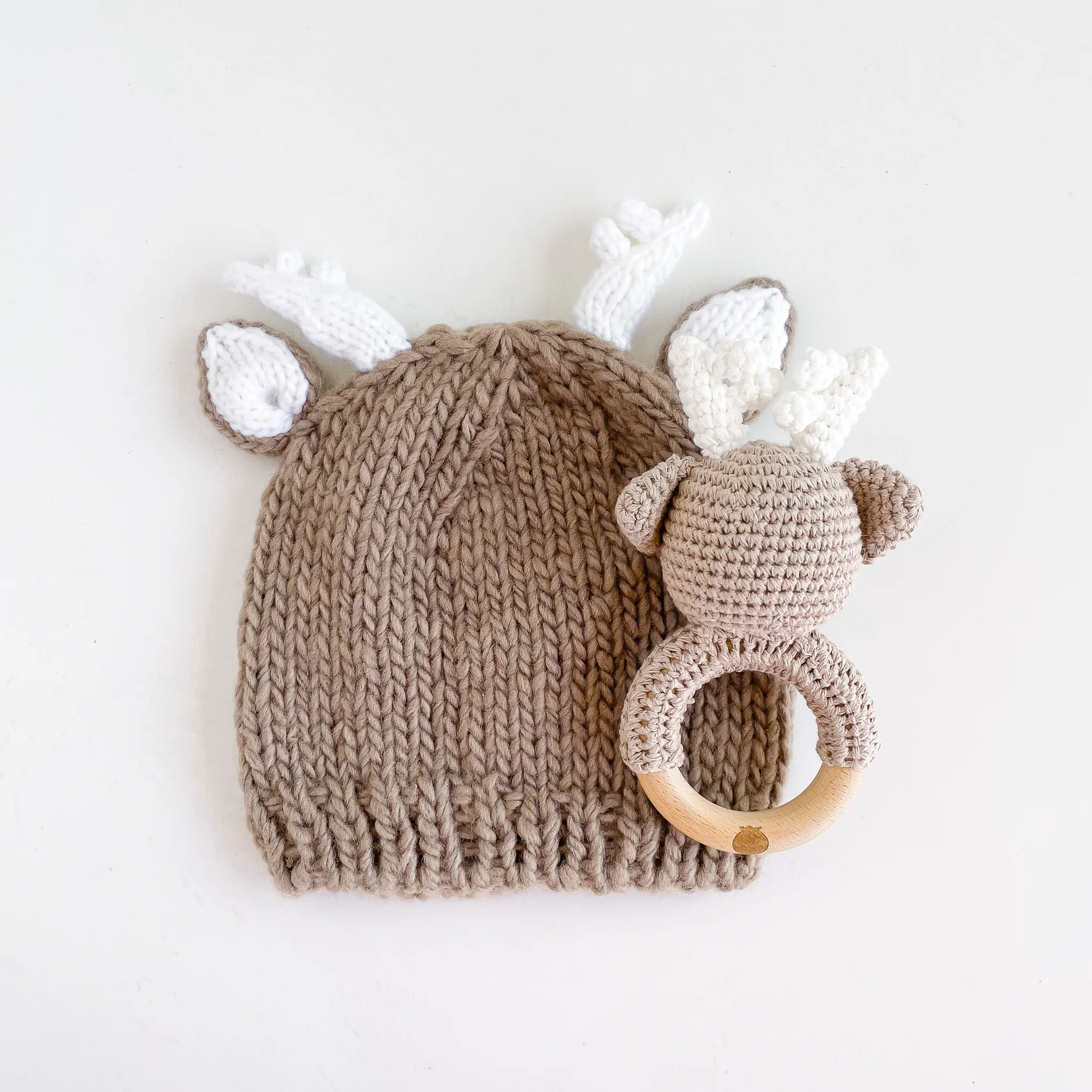 Cotton Crochet Rattle Teether, Deer - Image 6