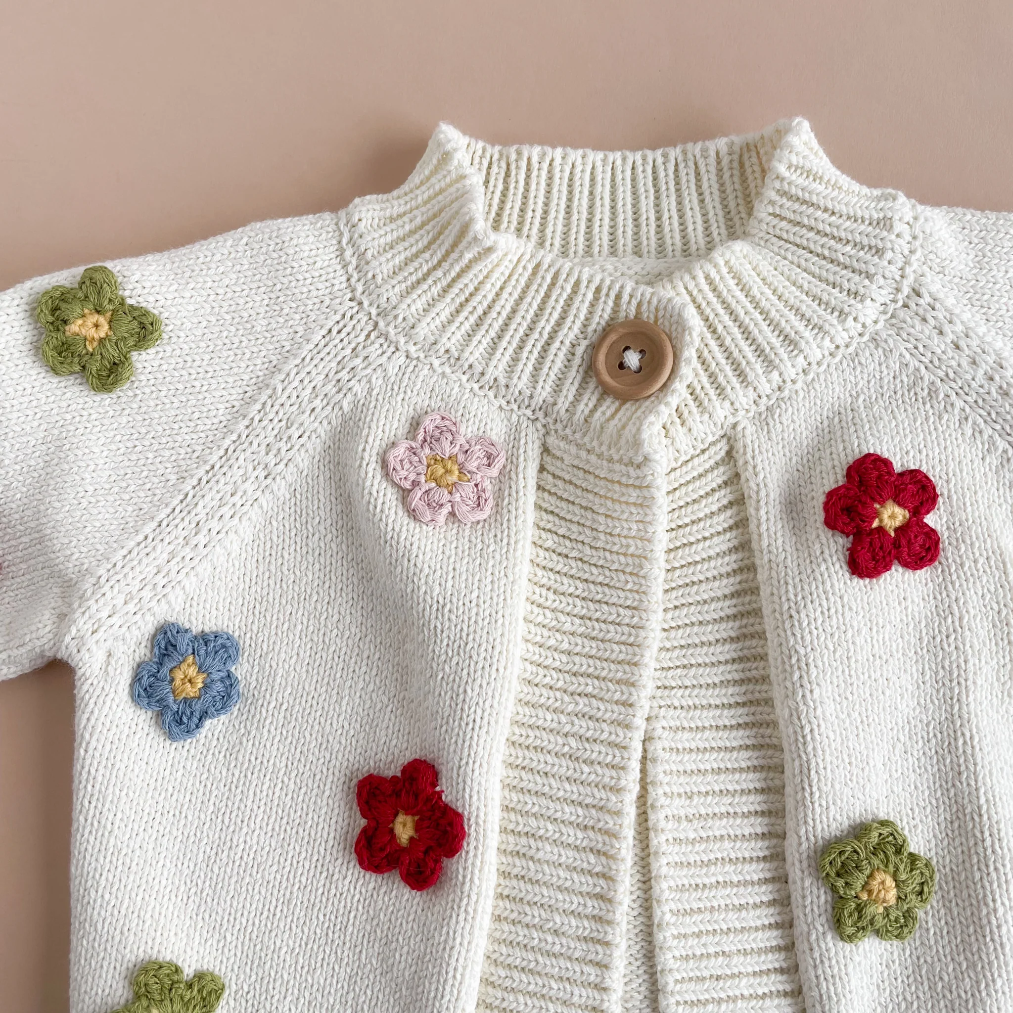 Cotton Flower Cardigan, Multi - Image 4
