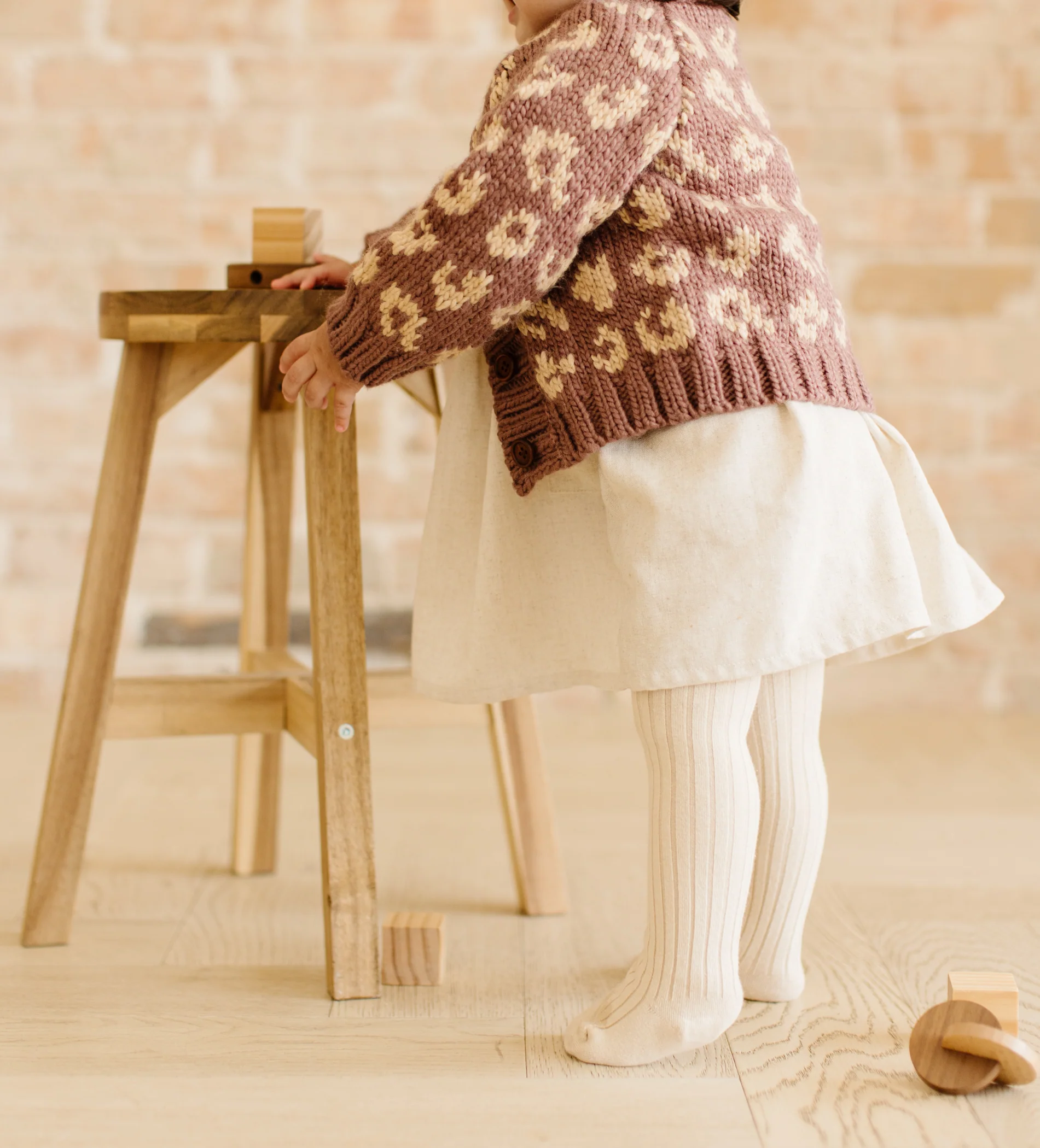 Cotton Tights, 3-Pack Blush, Oat & Cinnamon - Image 3