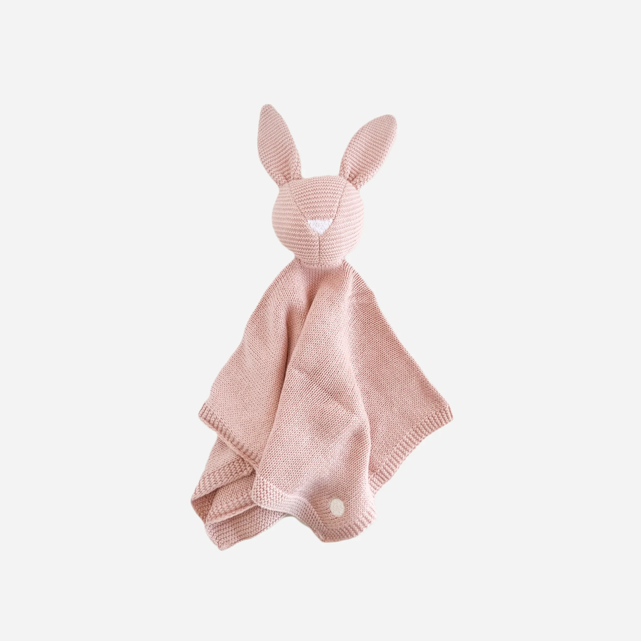 Cream Pique Blanket & Blush Bunny Lovey Gift Set | Organic Cotton - Image 3