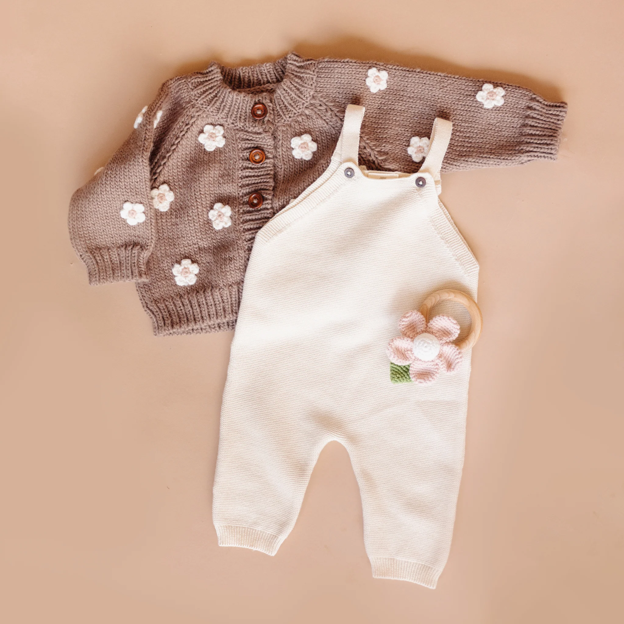 Flower Cardigan, Tan - Image 6