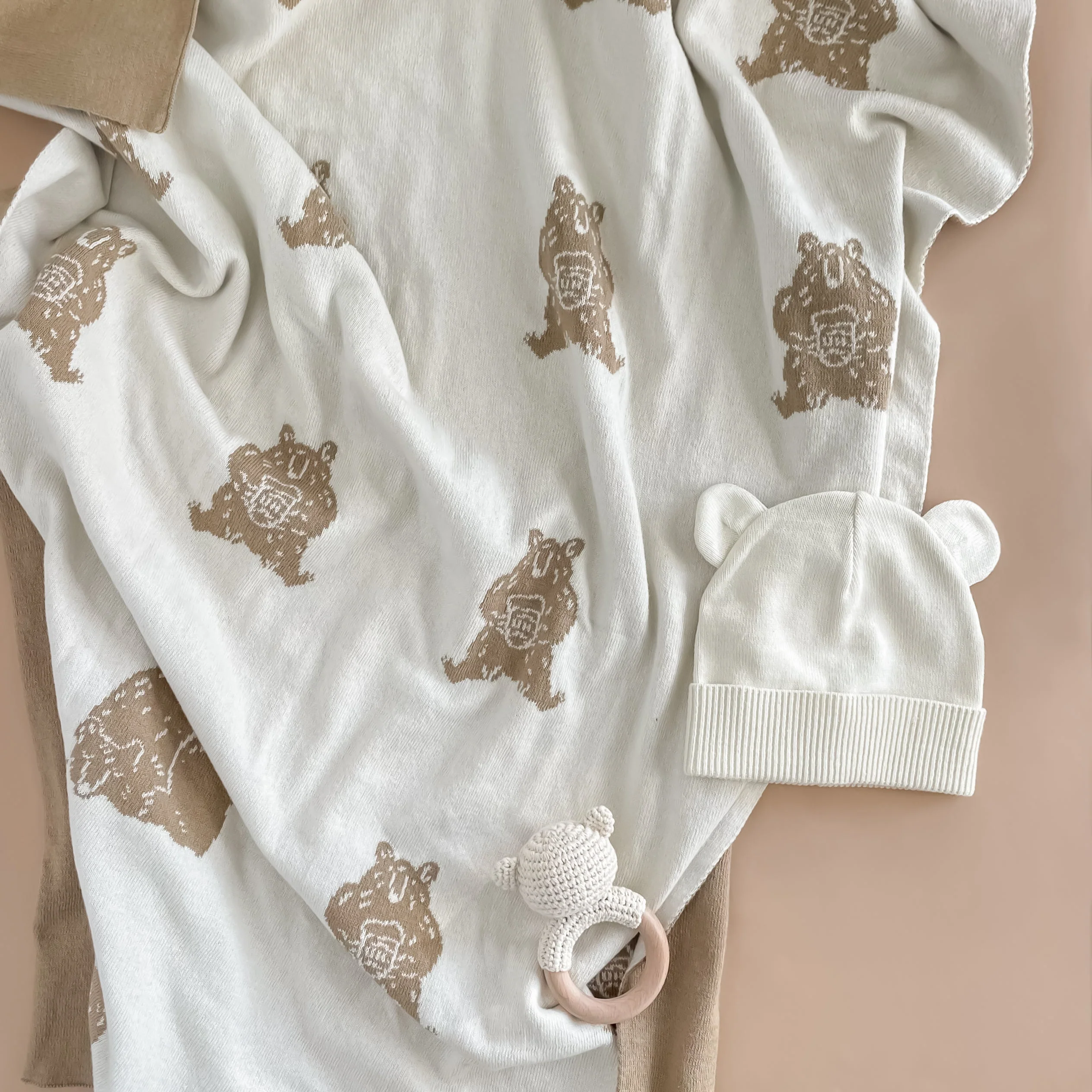 Organic Cotton Blanket, Honey Bear - Image 11