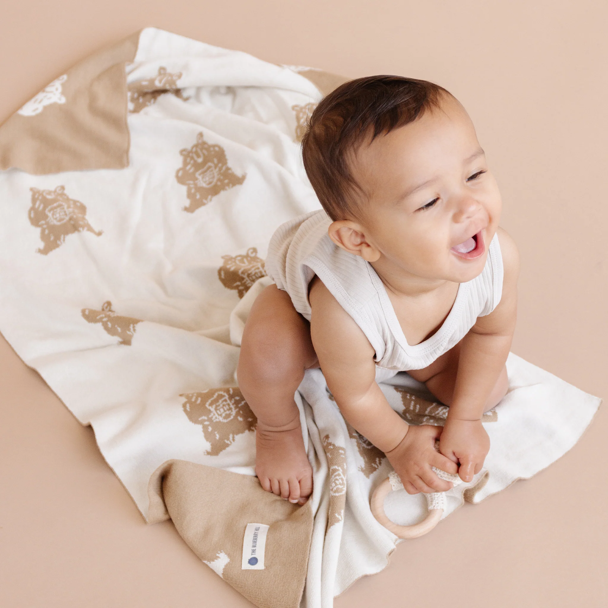 Organic Cotton Blanket, Honey Bear - Image 8