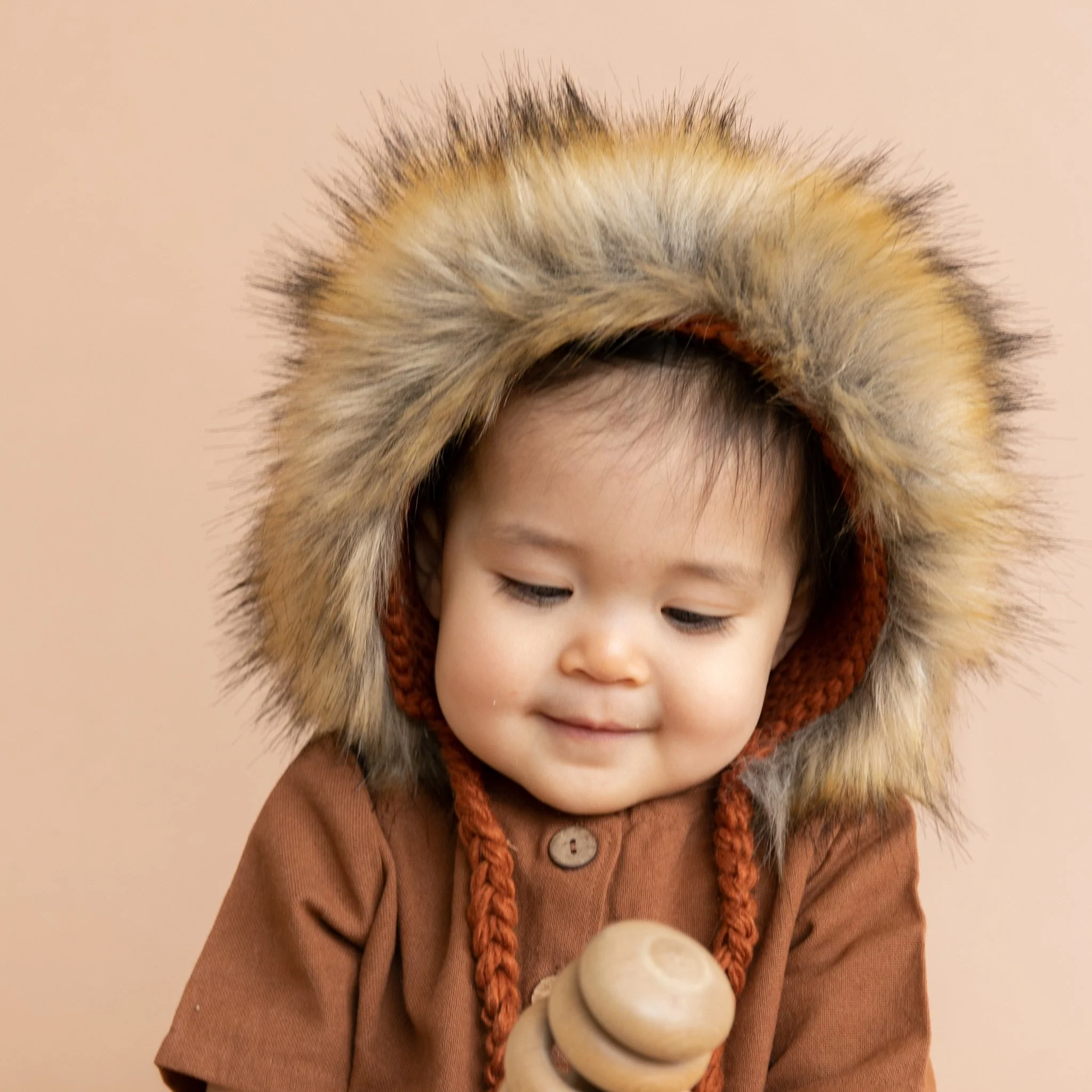 Lennon Lion Bonnet, Cinnamon - Image 3