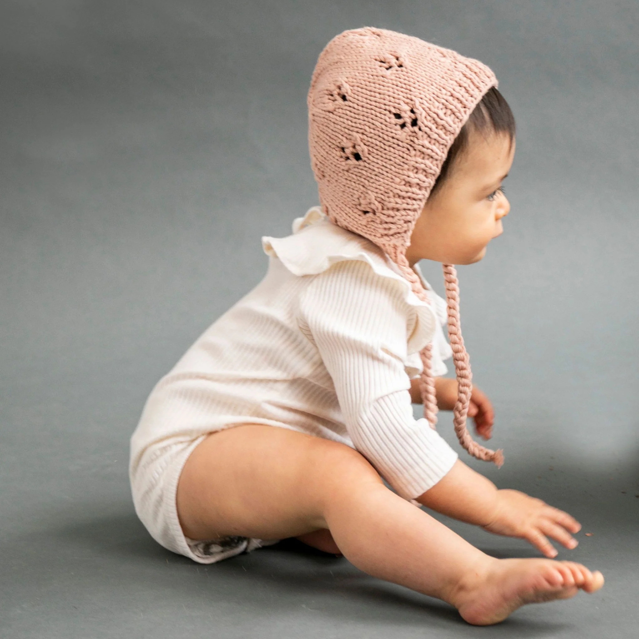 Cotton Lily Bonnet, Blush - Image 4