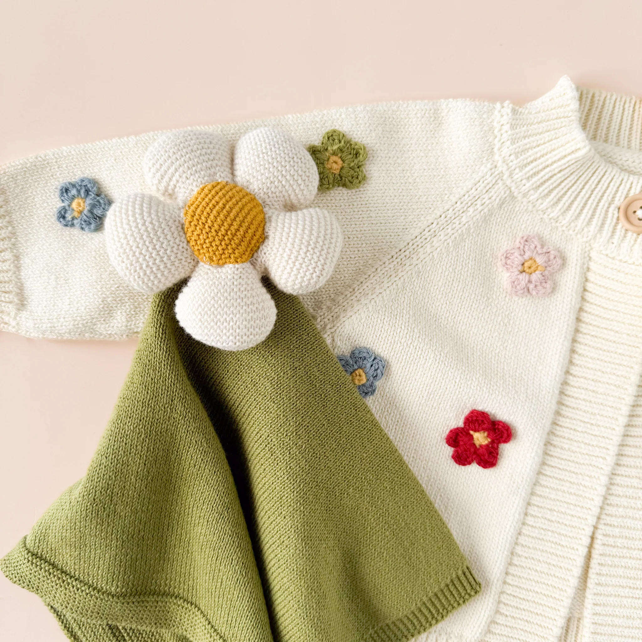 Organic Cotton Flower Lovey - Image 6