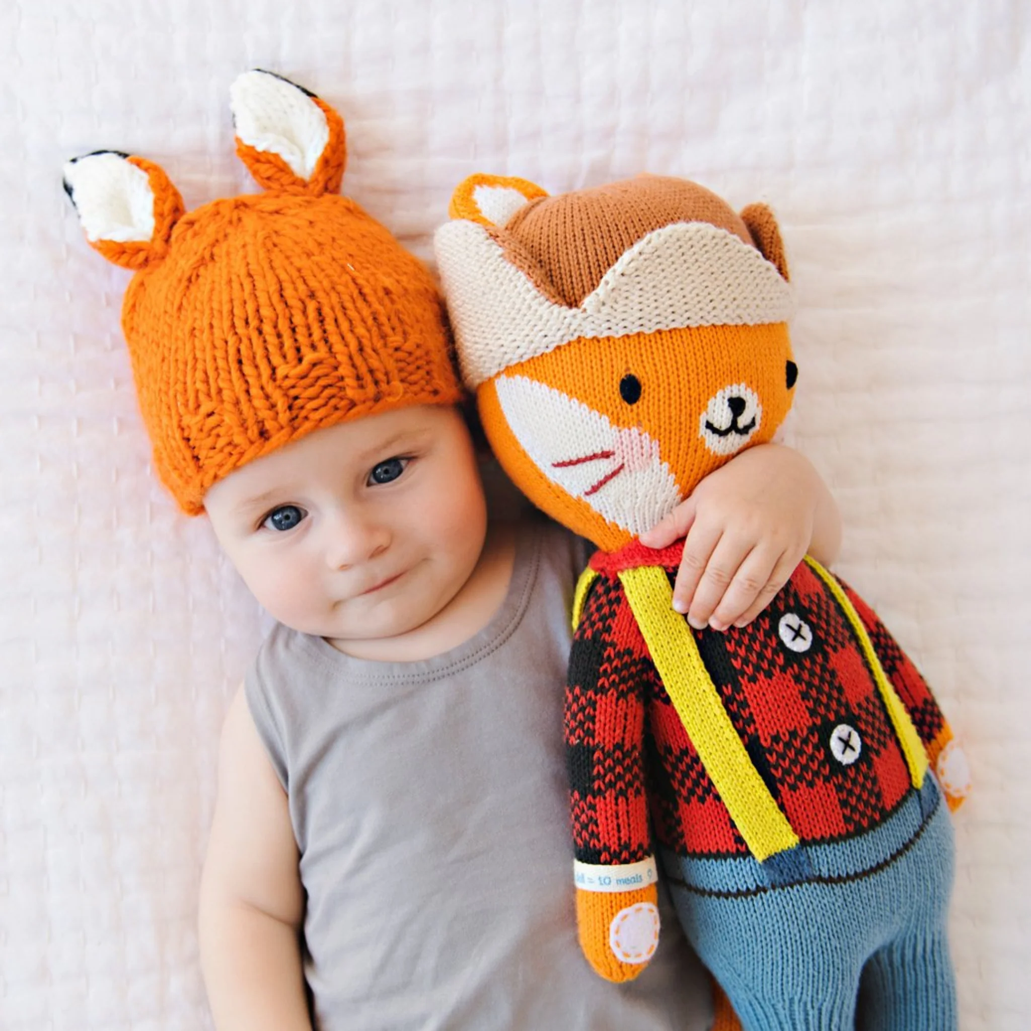 Rusty Fox Knit Hat, Orange - Image 3