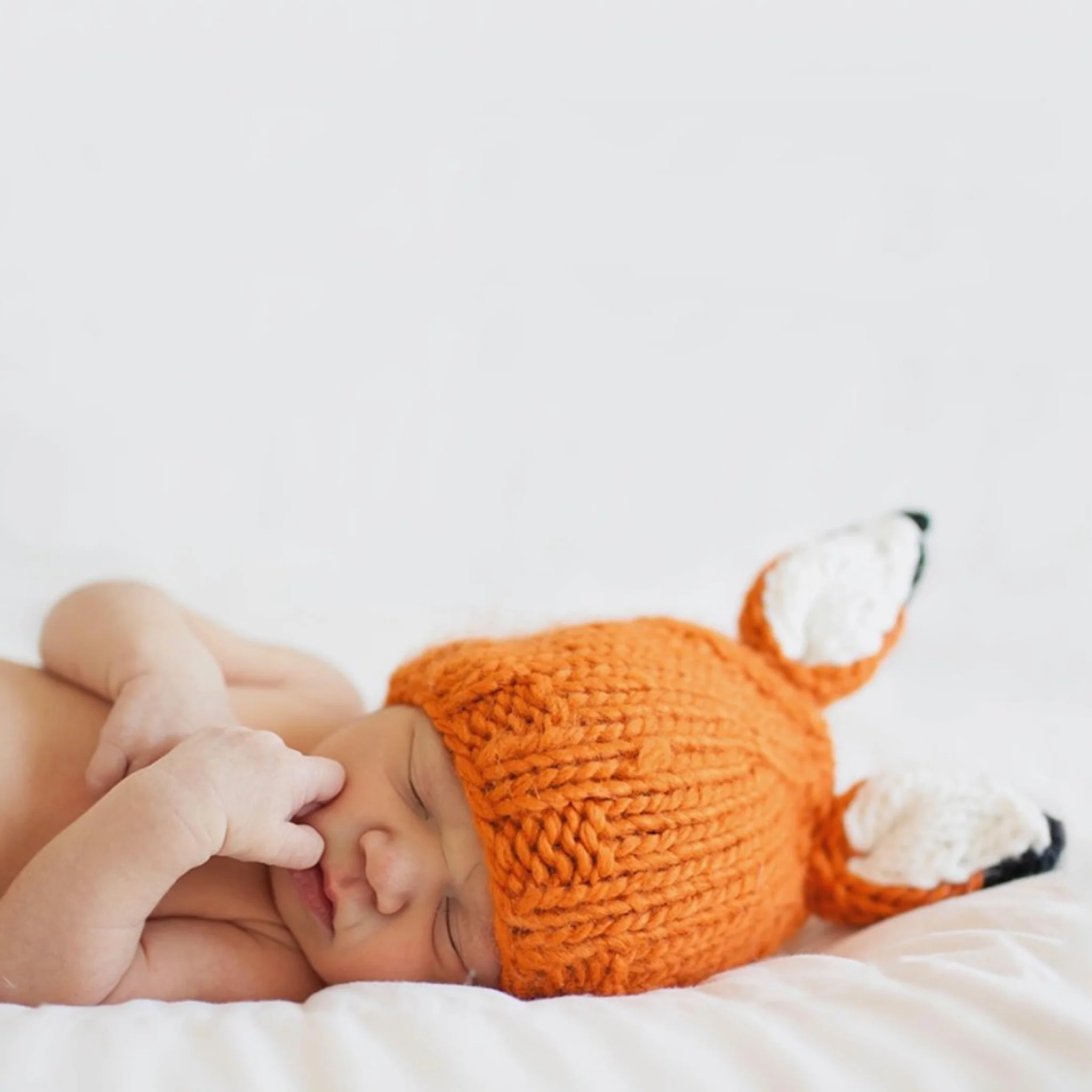 Rusty Fox Knit Hat, Orange - Image 4