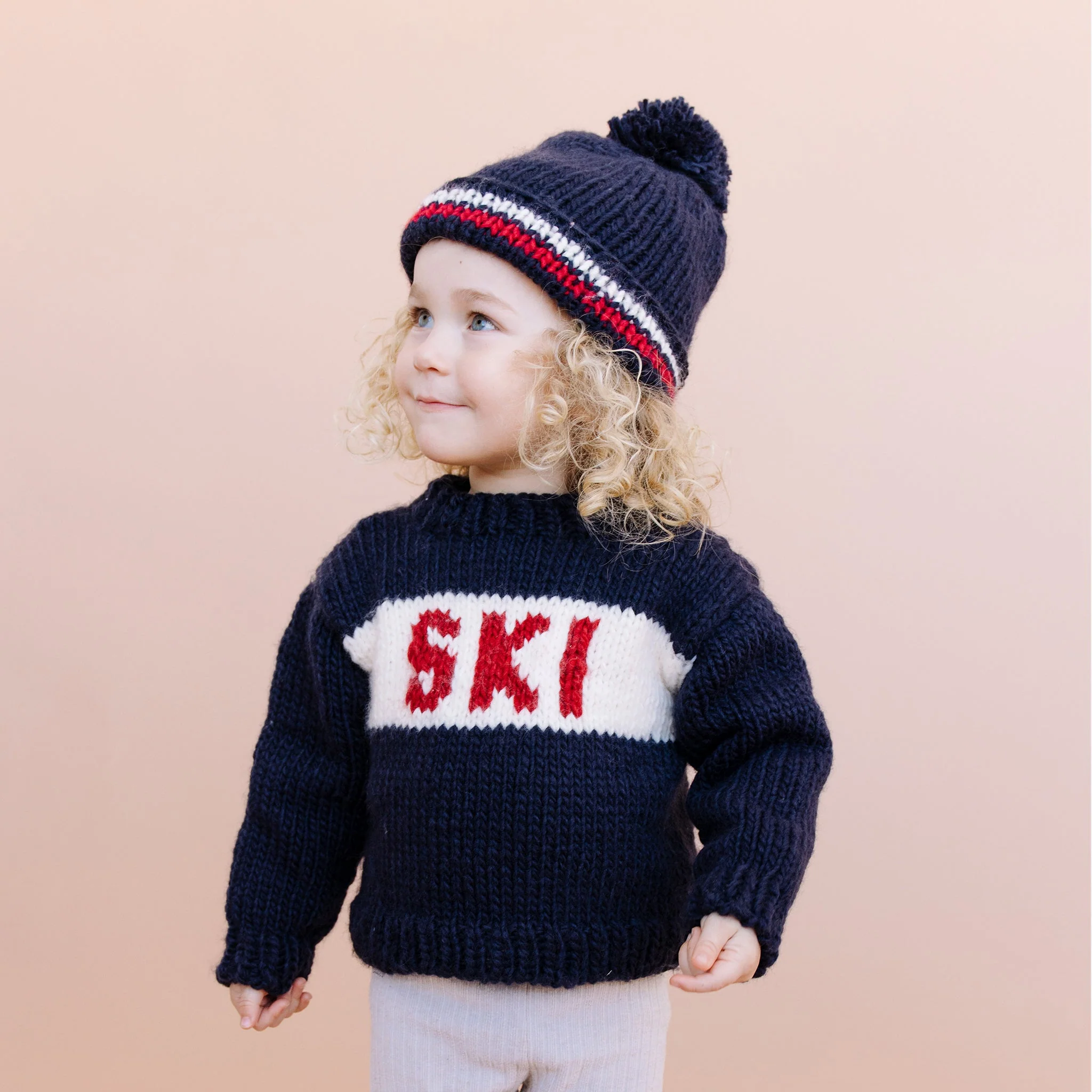 Ski Stripe Hat, Navy - Image 3