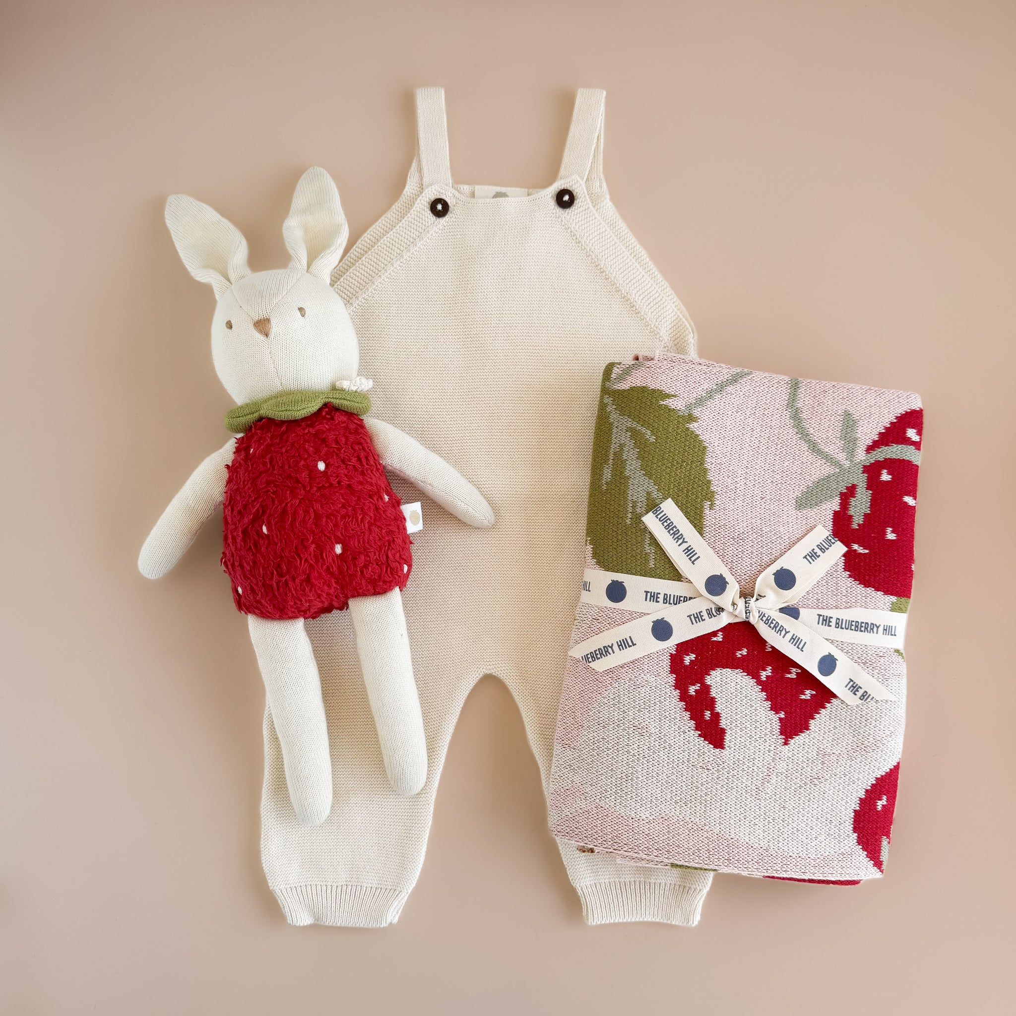 Strawberry Bunny Blanket | Organic Cotton - Image 3