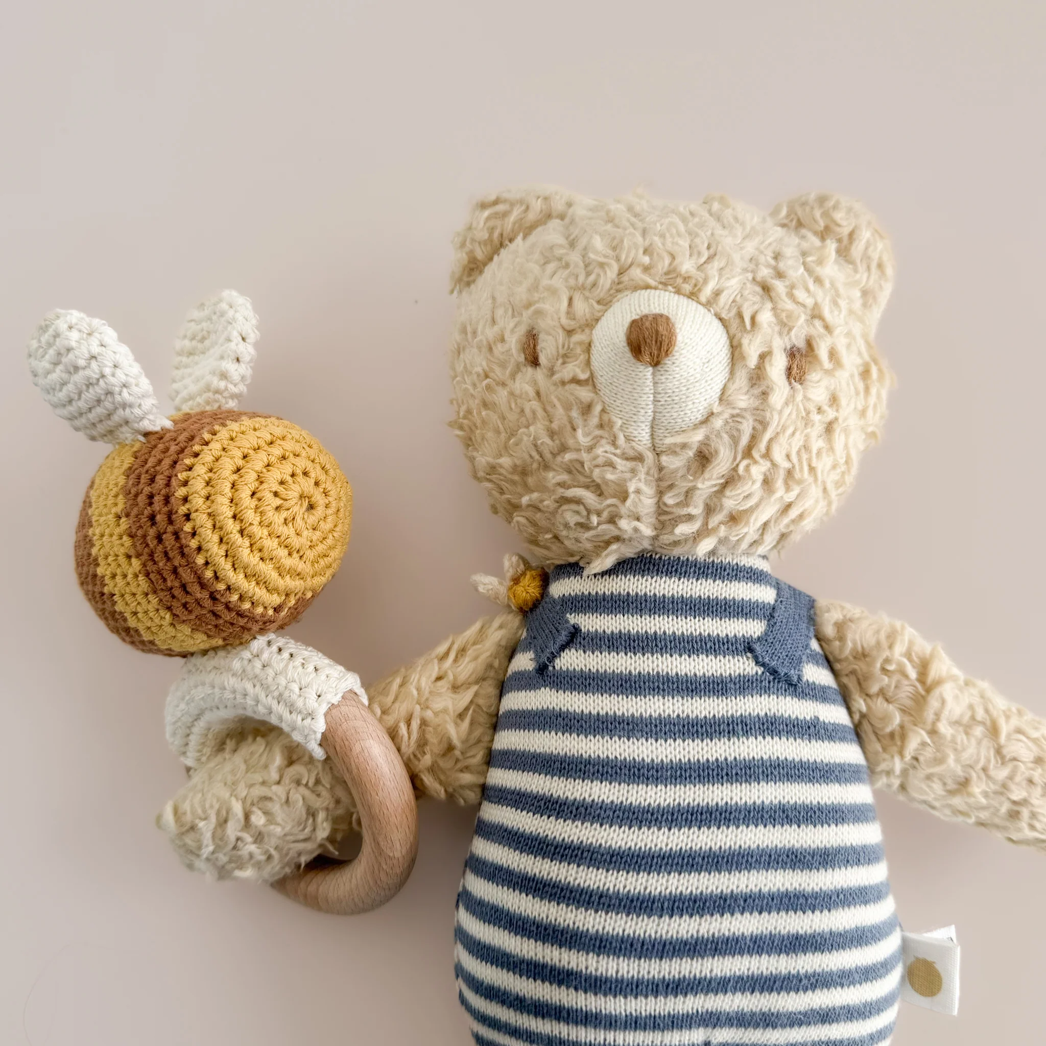 Cotton Crochet Rattle Teether Bee - Image 4