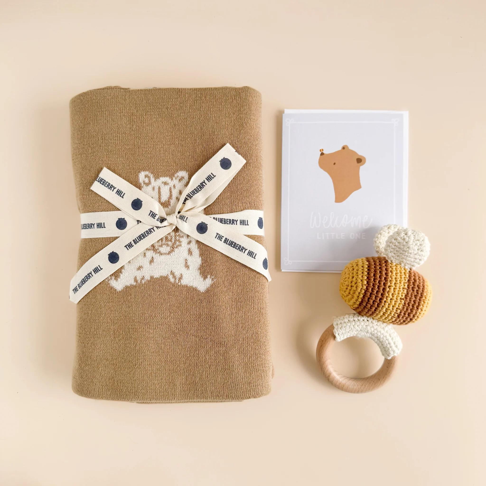 Welcome Little One Bee Bear Greeting Card - Image 3